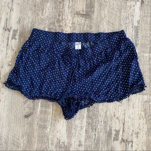 GapBody • Navy Blue Polka Dot Shorts
